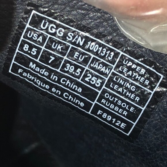 UGG Heels Women's Size 8.5 Black Leather Studded CALF HAIR Nicco Shoes Peep Toe - Picture 5 of 11